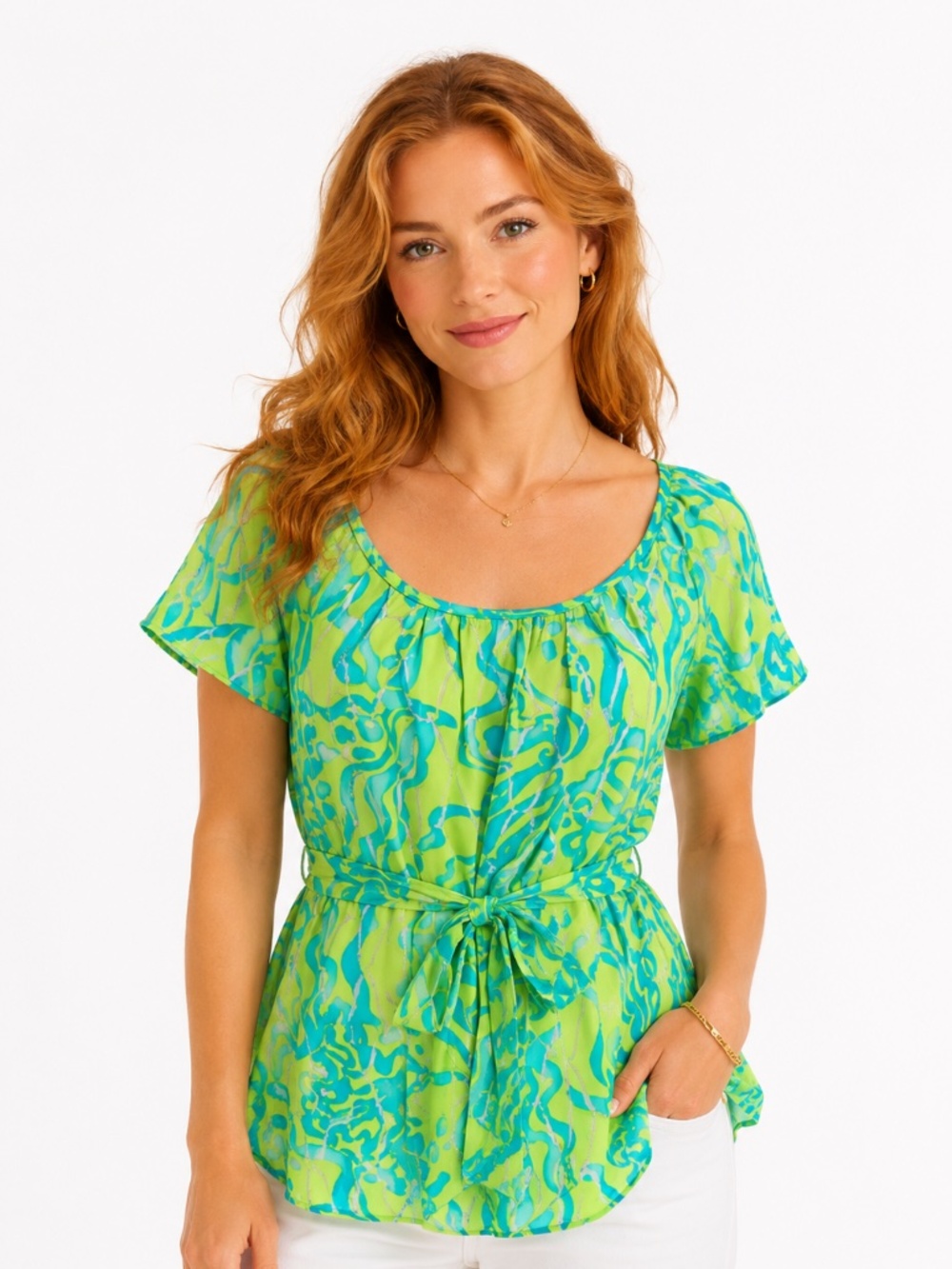 Lilly Pulitzer Top XS Silk Green